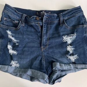 Hollister Women's Distressed Blue Jean Shorts